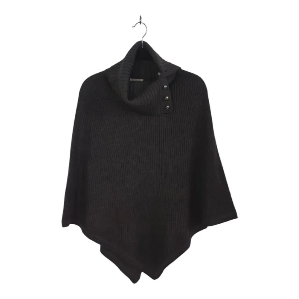 NWT Michael Kors Charcoal Knit Poncho OS